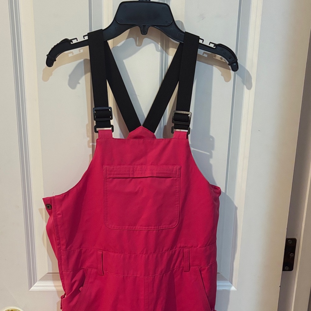 Bright pink One Piece ski bib kids size 14/XL